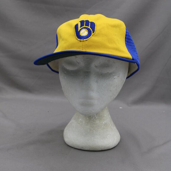 Milwaukee Btewers Hat (VTG) - 2 Tone Trucker by Annco - Adult Snapback - Picture 3 of 9